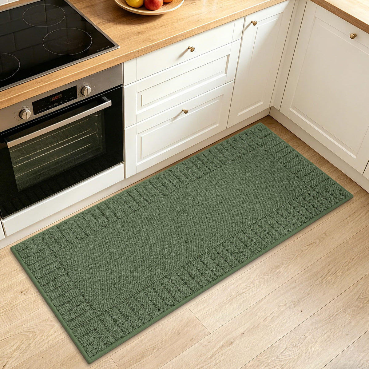 BEQHAUSE Kitchen Rugs 20"x30", Non Slip Washable Kitchen Floor Mat, Grey