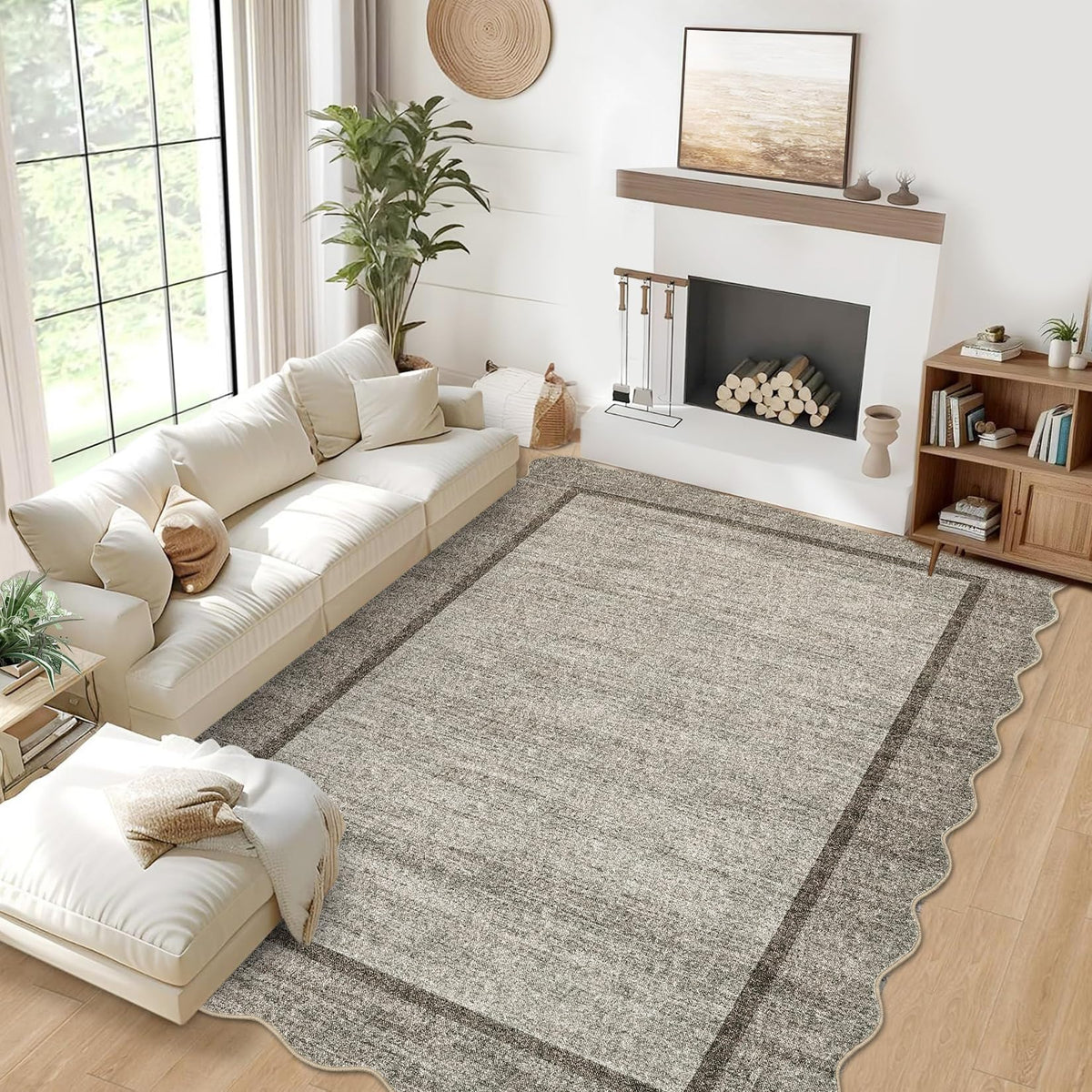 GarveeHome Scalloped Washable Runner Rug 2x6 Non Slip Kitchen Rugs