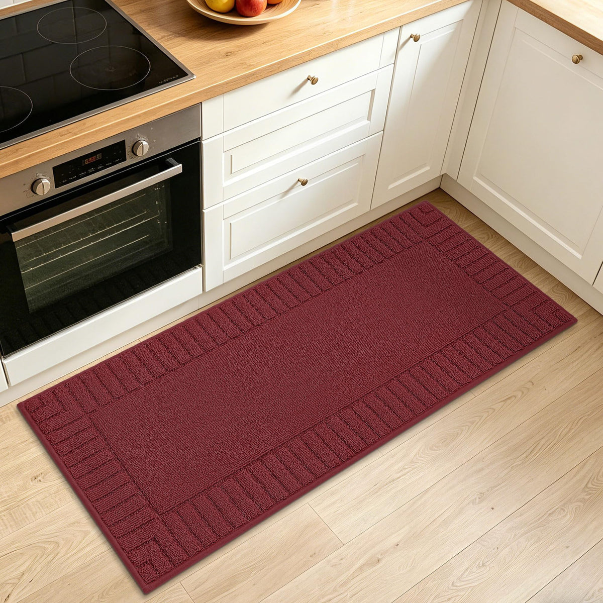 BEQHAUSE Kitchen Rugs 20"x30", Non Slip Washable Kitchen Floor Mat, Grey
