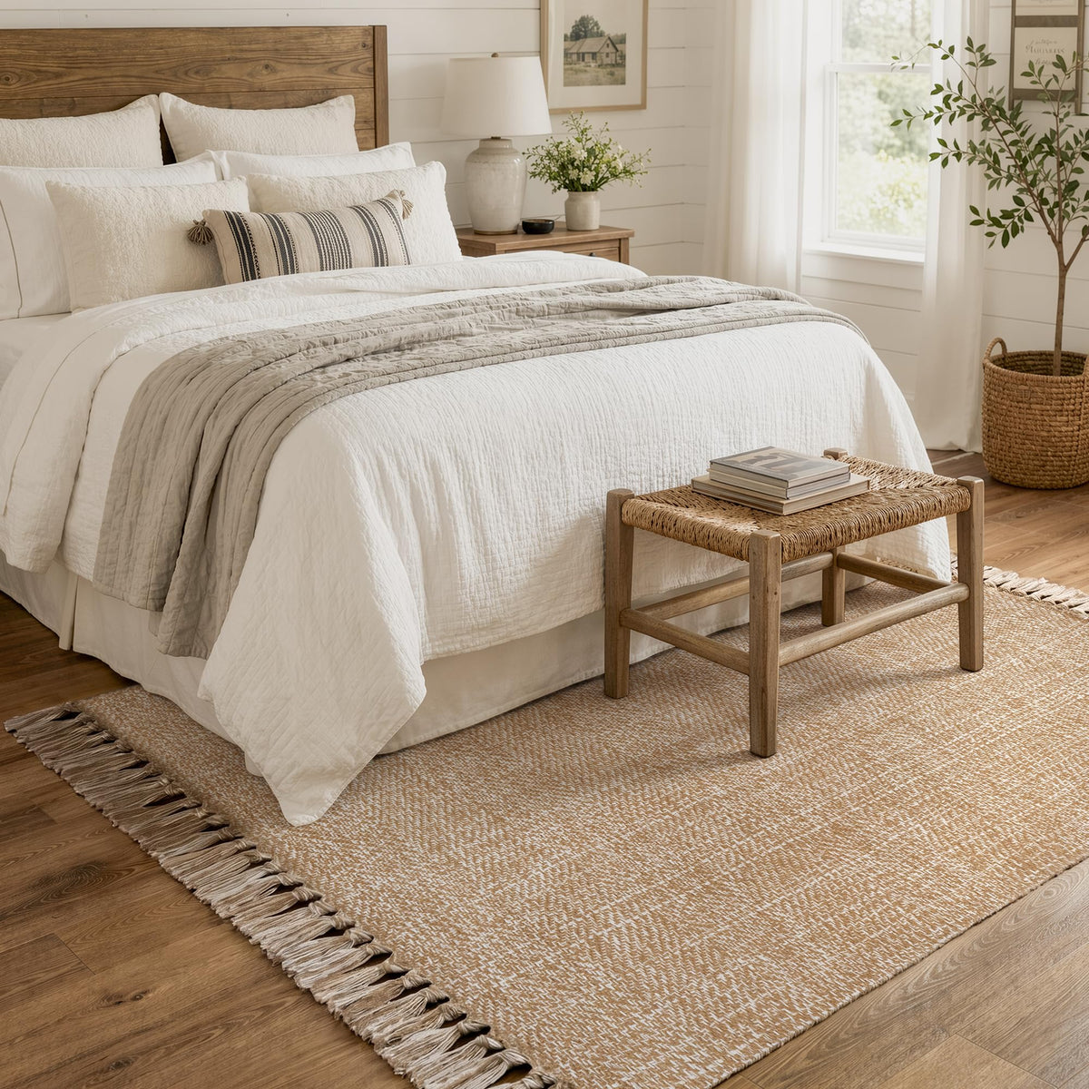 Collive Bathroom Runner Rug, 2' x 5' Modern Farmhouse Kitchen Rugs