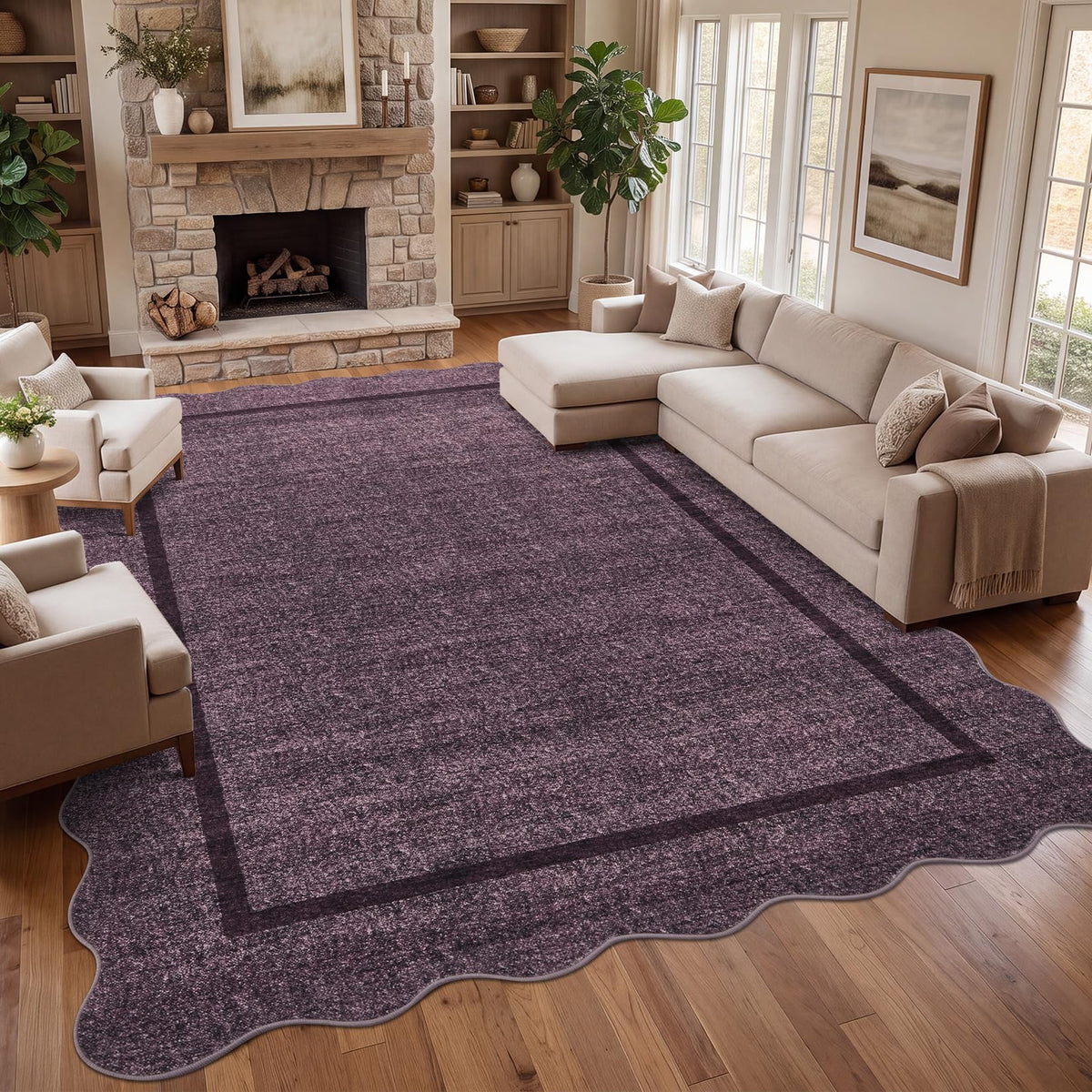GarveeHome Scalloped Washable Runner Rug 2x6 Non Slip Kitchen Rugs