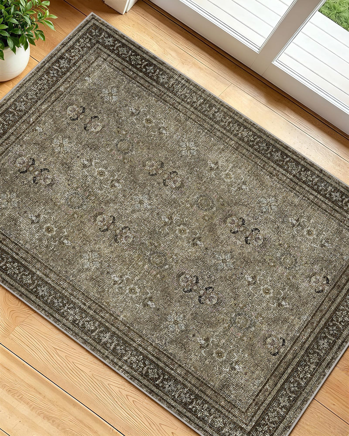 OLANLY 2x6 Washable Runner Rug, Soft Non Slip Carpet for Hallway Kitchen