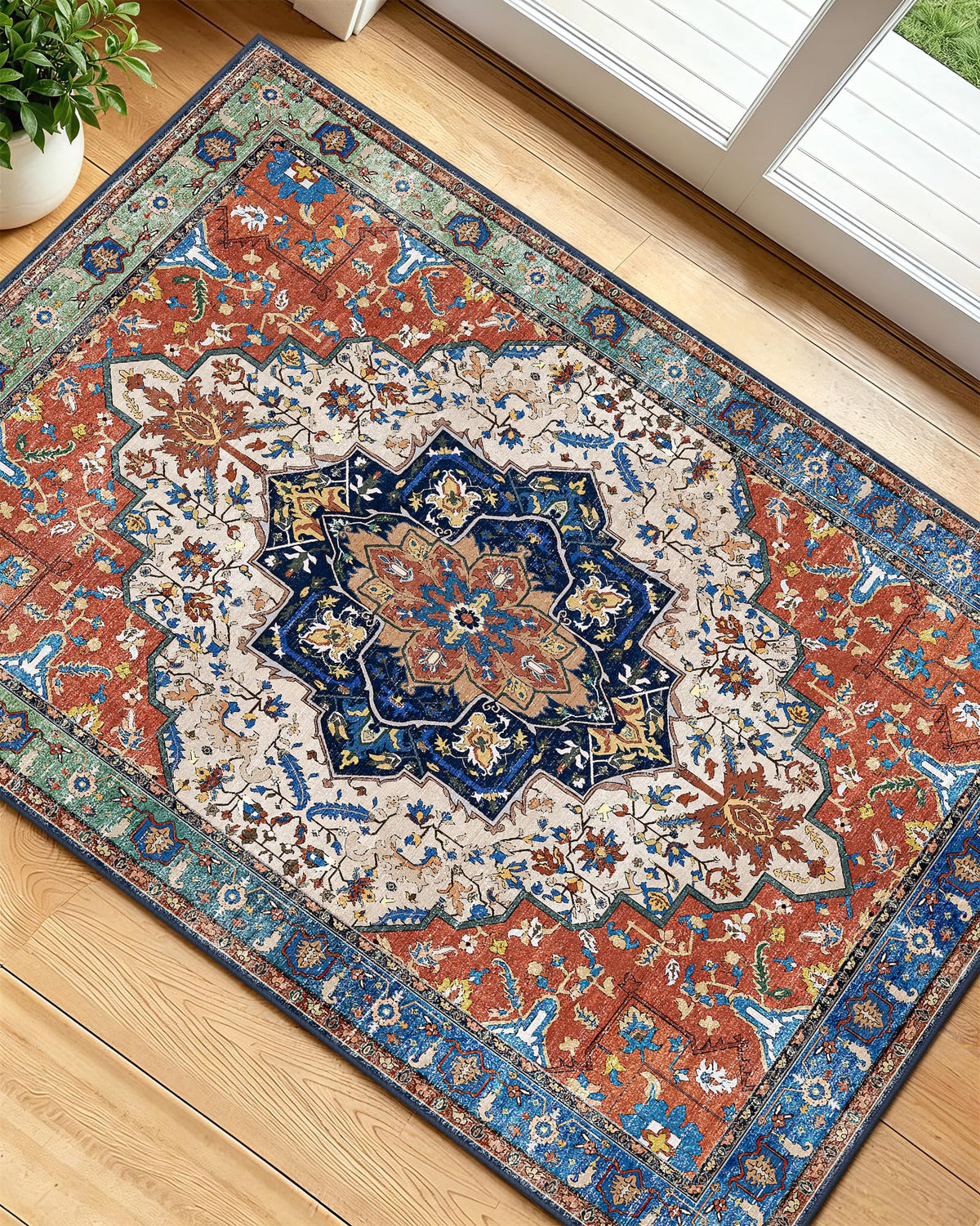 OLANLY 2x6 Washable Runner Rug, Soft Non Slip Carpet for Hallway Kitchen