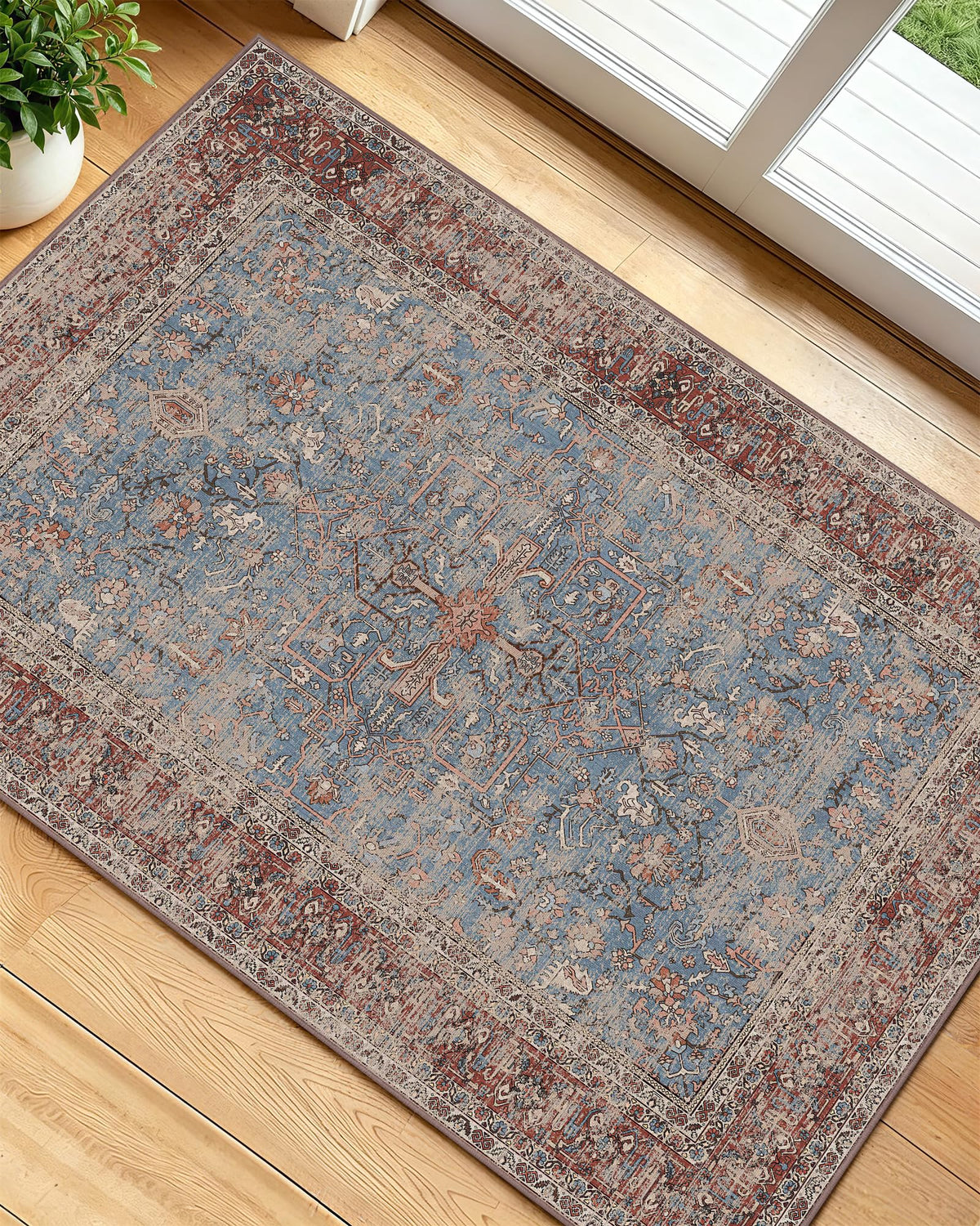OLANLY 2x6 Washable Runner Rug, Soft Non Slip Carpet for Hallway Kitchen