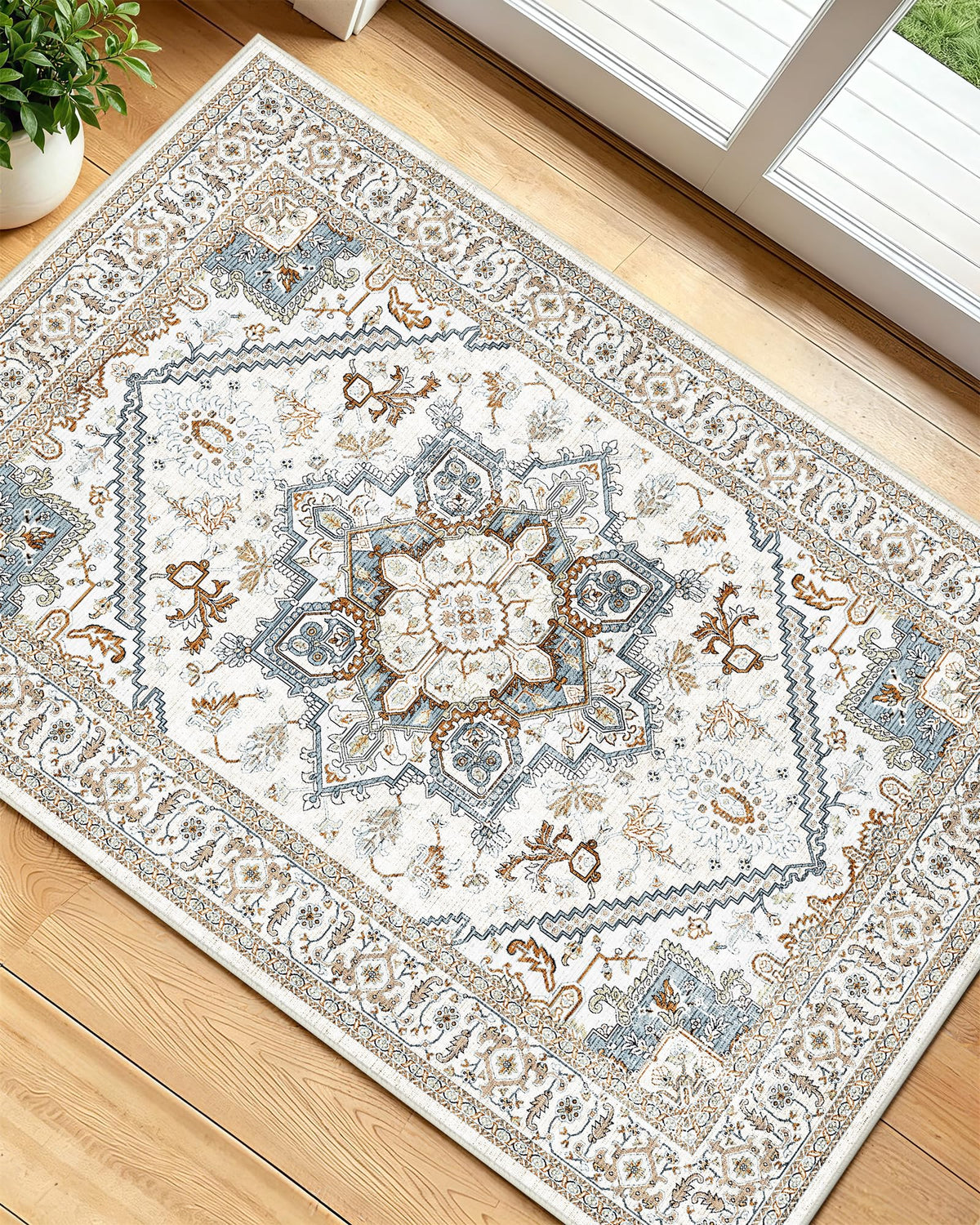 OLANLY 2x6 Washable Runner Rug, Soft Non Slip Carpet for Hallway Kitchen